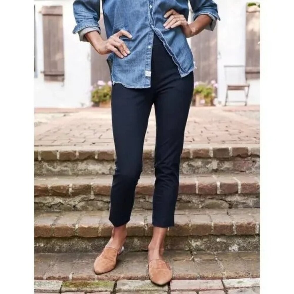 Frank & Eileen Navy Straight Leg Pants